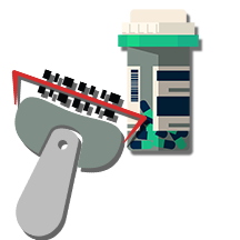 Logo del contenitore della pillola di serializzazione - rfxcel